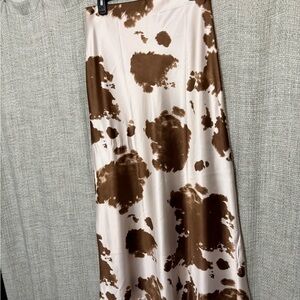 Renee C. A-Line Skirt in Brown and White